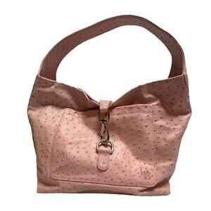 Dooney & Bourke ostrich large sac lock  bag pink